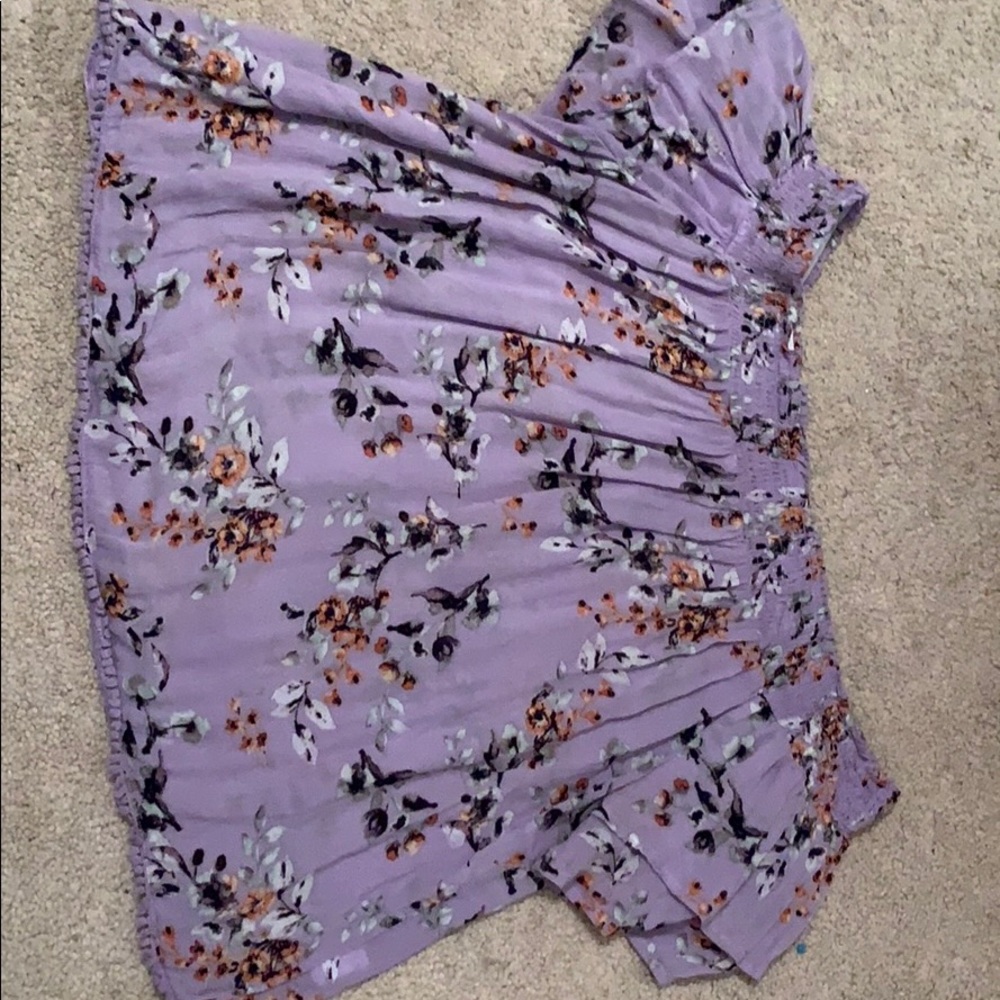 Purple Off the Shoulder Shirt